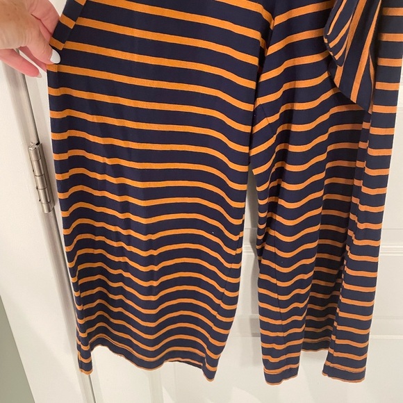 Old Navy Striped Navy and Orange Jumpsuit with tie, XS Petite - Picture 5 of 7